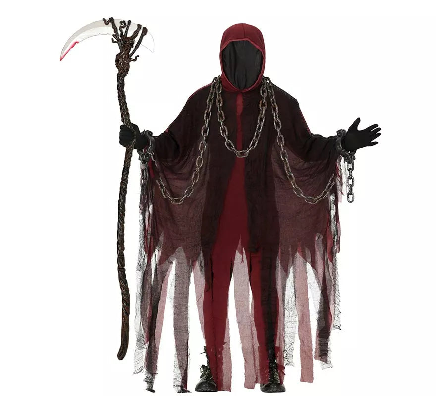 Translation missing: pt-PT.Disfraz de La Muerte Mística rojo para adulto