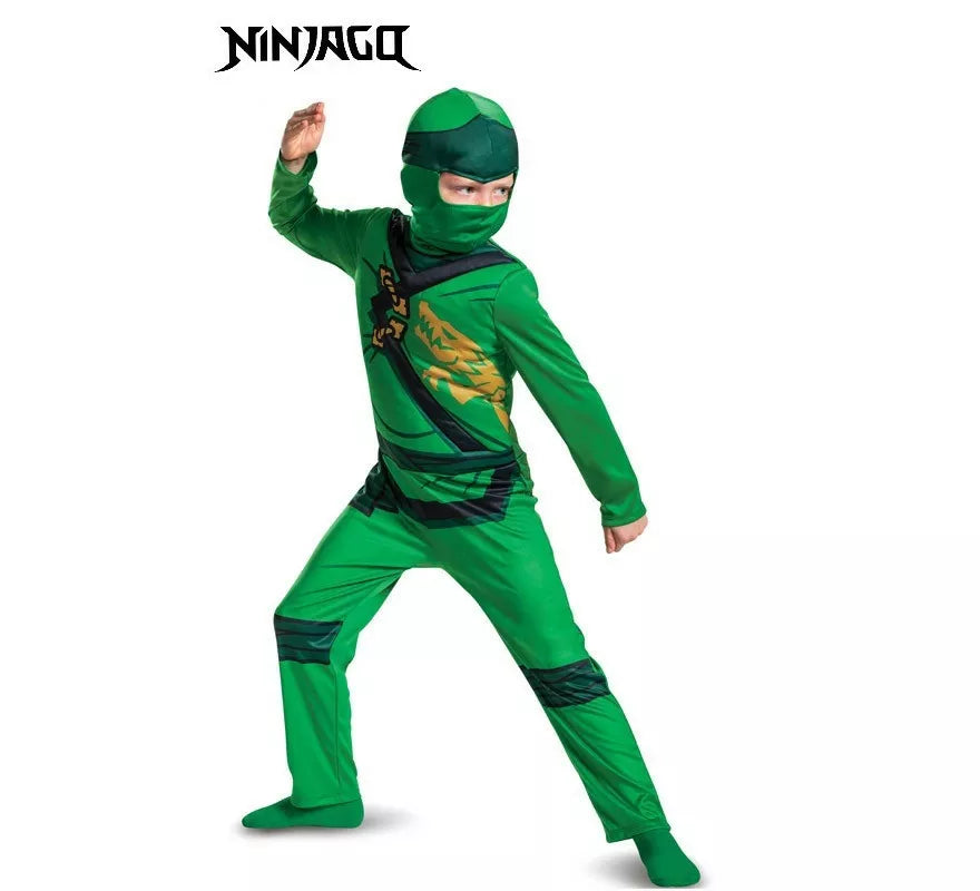 Translation missing: pt-PT.Disfraz de Lego Ninjago Lloyd verde para niño