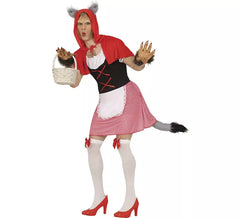 Fato de lobo chapeuzinho vermelho para homem