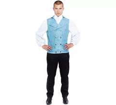 Fato de senhor inglês elegante azul para homem