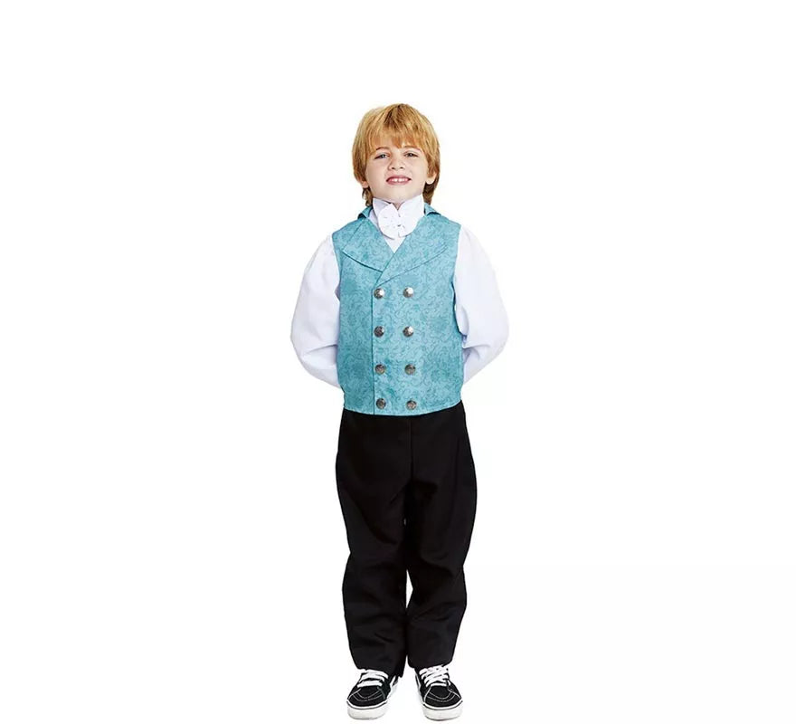 Translation missing: pt-PT.Disfraz de Lord Inglés elegante azul para niño