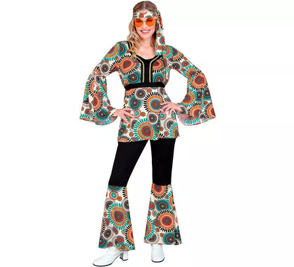 Disfraz de los años 60 Mandalas Vintage para mujer