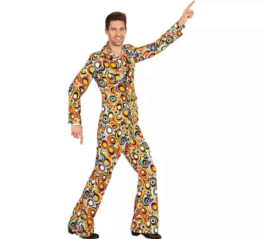 Translation missing: pt-PT.Disfraz de los años 70 Burbujas multicolor para hombre