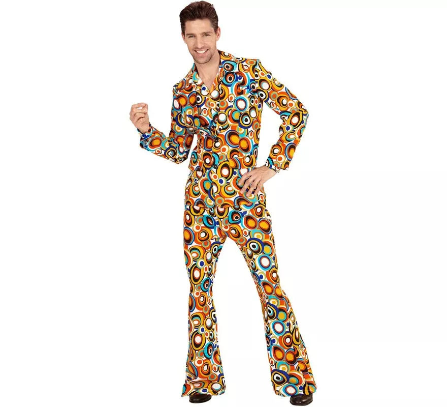 Translation missing: pt-PT.Disfraz de los años 70 Burbujas multicolor para hombre
