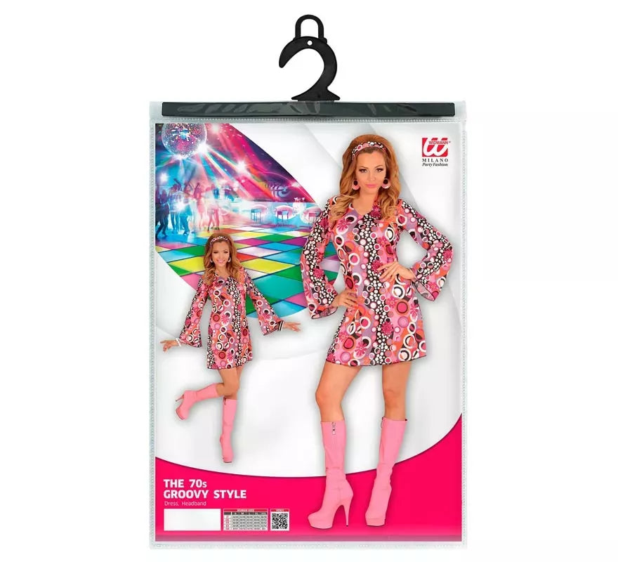 Translation missing: pt-PT.Disfraz de los años 70 Burbujas rosa para mujer