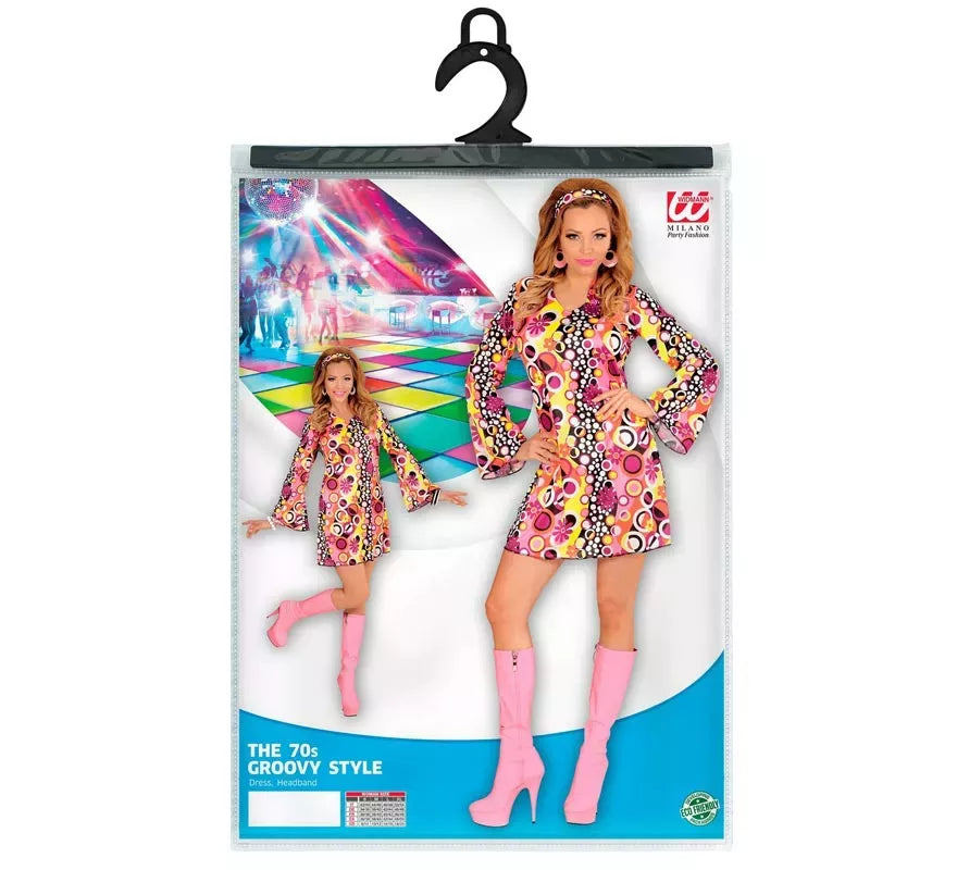 Translation missing: pt-PT.Disfraz de los años 70 Burbujas y Flores para mujer
