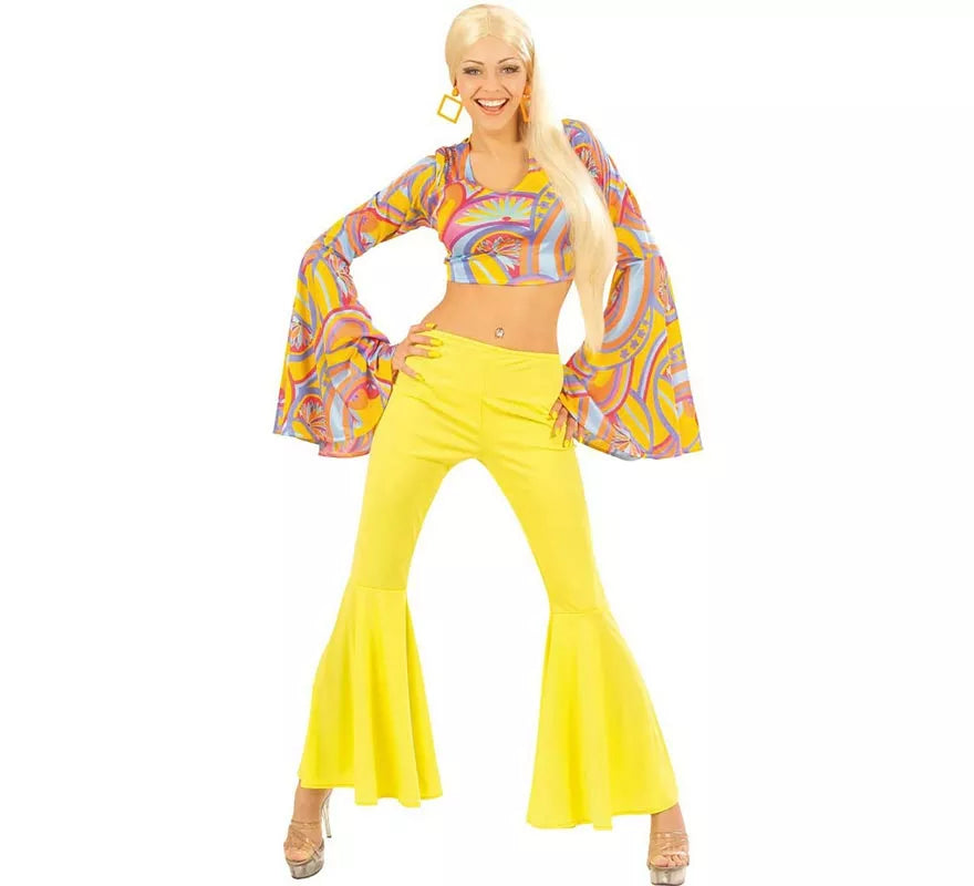 Translation missing: pt-PT.Disfraz de los Años 70 Disco amarillo para mujer