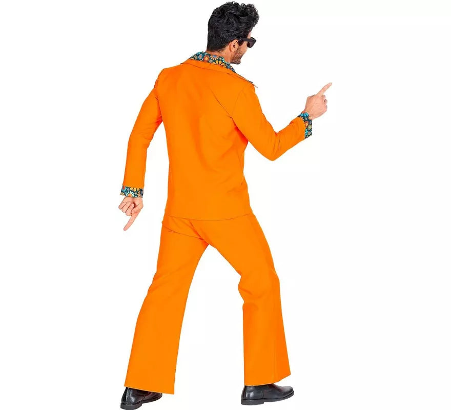 Translation missing: pt-PT.Disfraz de los años 70 Disco naranja para hombre