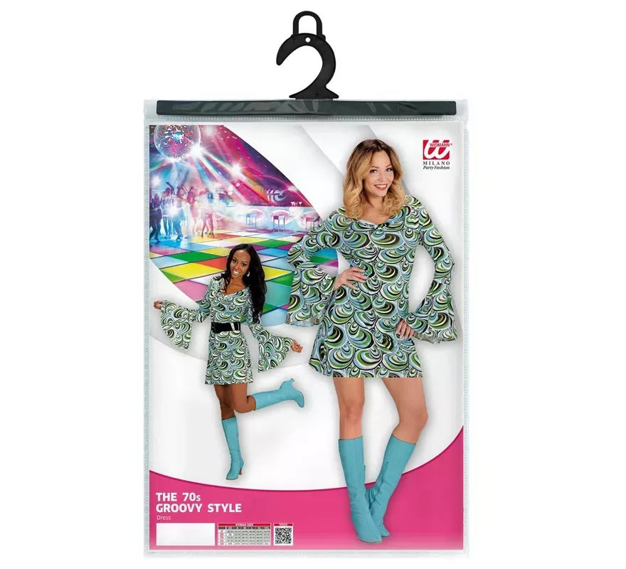 Translation missing: pt-PT.Disfraz de los años 70 Olas verdes para mujer