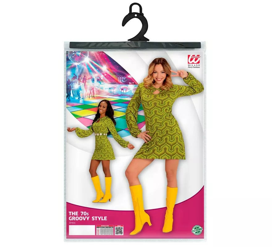 Translation missing: pt-PT.Disfraz de los años 70 Ondas verdes para mujer