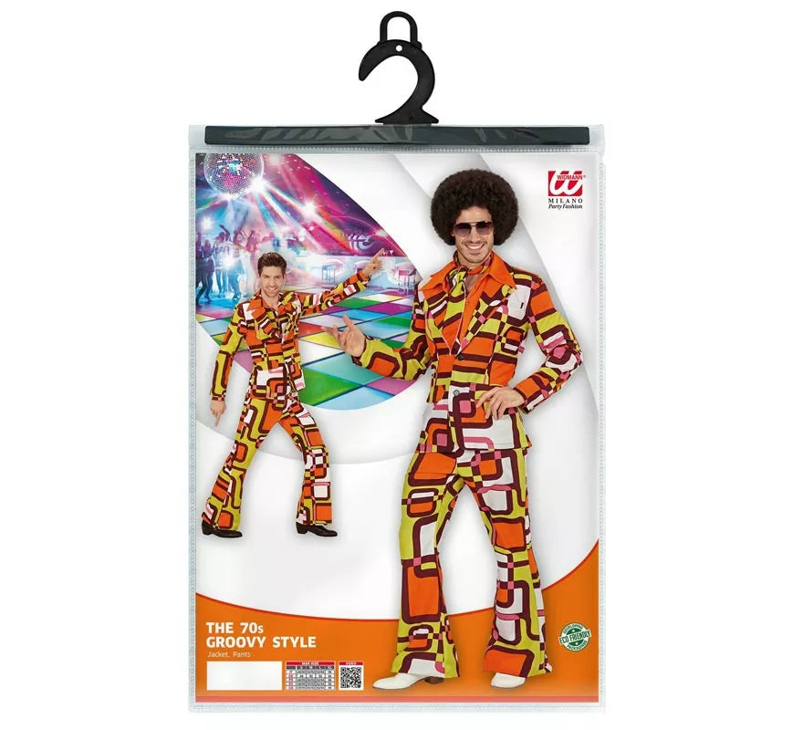 Translation missing: pt-PT.Disfraz de los años 70 Tubos naranja para hombre