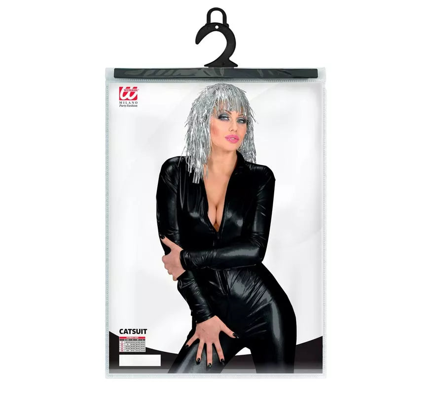 Disfraz de los Años 80 Mono negro para mujer