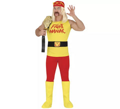 Fato de luta livre amarelo para homem