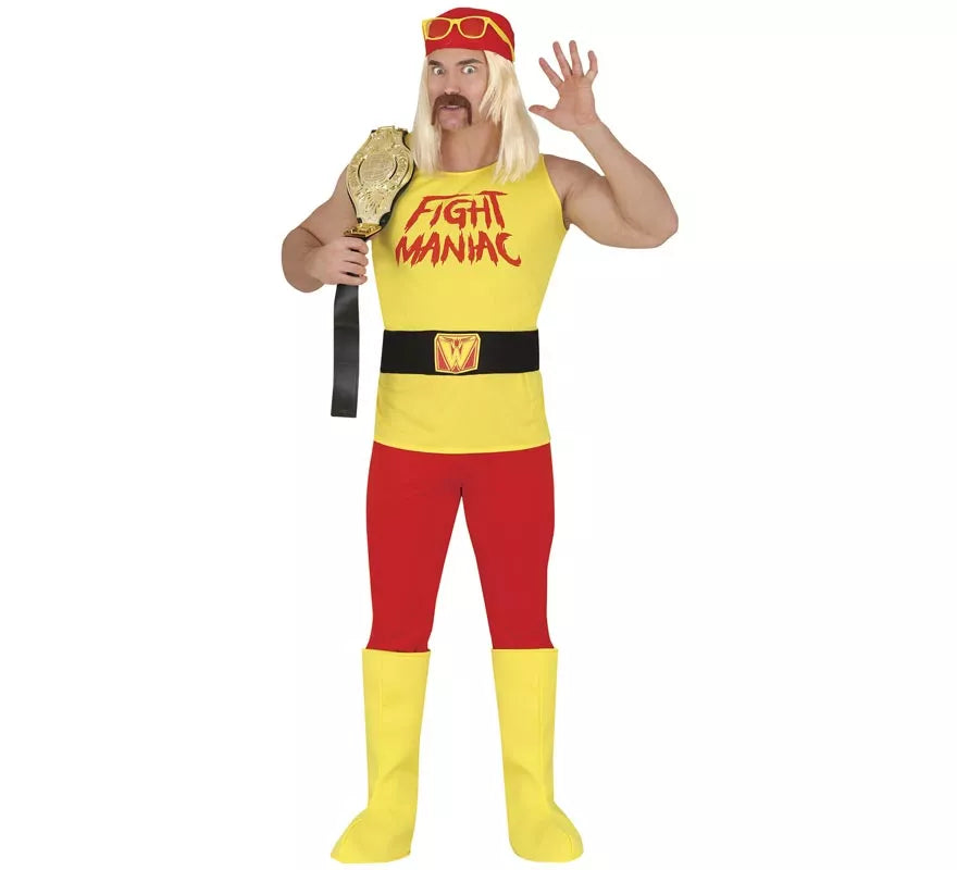 Translation missing: pt-PT.Disfraz de Lucha libre Amarillo para hombre