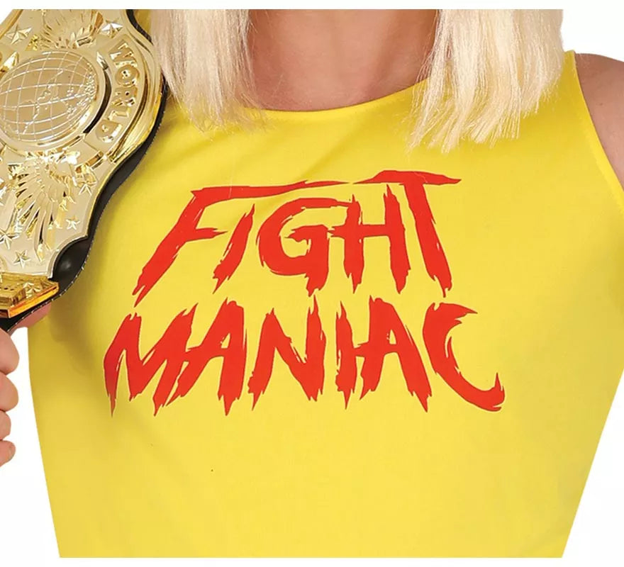 Translation missing: pt-PT.Disfraz de Lucha libre Amarillo para hombre