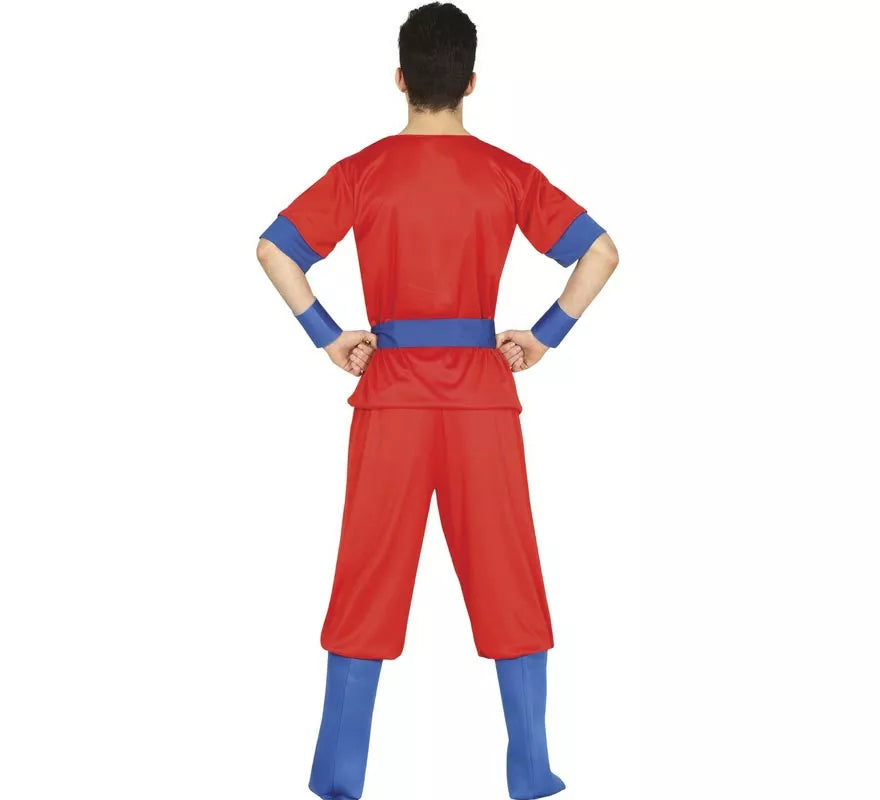 Translation missing: pt-PT.Disfraz de Luchador de Artes Marciales Rojo para adolescente