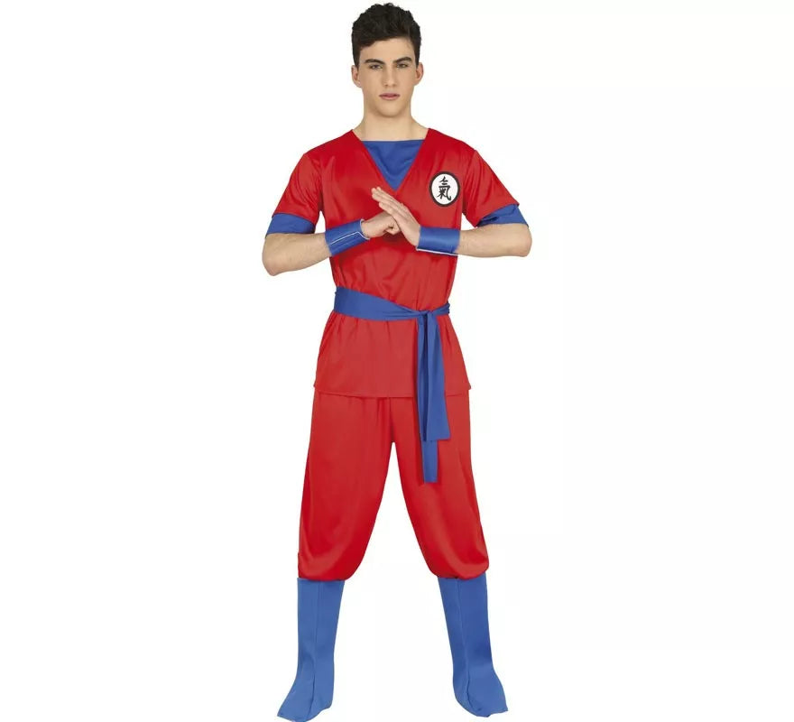 Translation missing: pt-PT.Disfraz de Luchador de Artes Marciales Rojo para adolescente