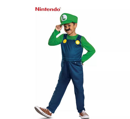 Disfraz de Luigi de Super Mario de Nintendo para niños