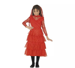 Lydia Bride Red Beetlejuice para meninas