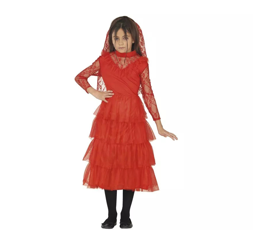 Translation missing: pt-PT.Disfraz de Lydia Novia rojo Bitelchús para niña