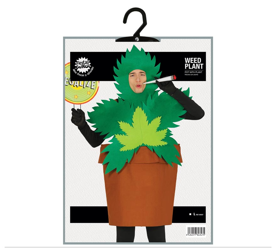 Disfraz de Maceta Planta de Marihuana para hombre