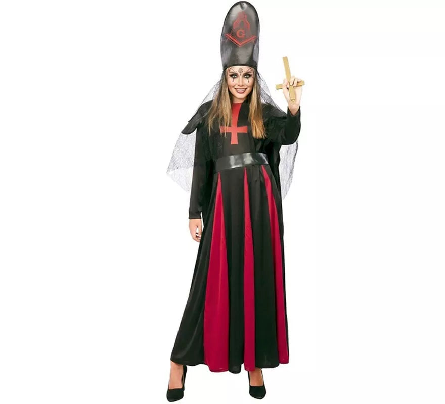 Translation missing: pt-PT.Disfraz de Madre Sacerdotisa Diabólica con sombrero para mujer