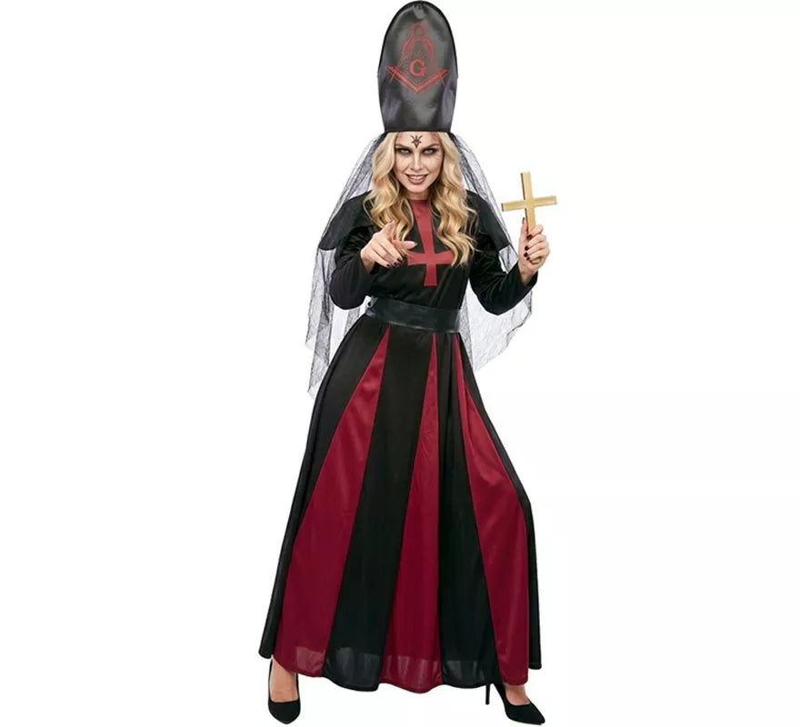Translation missing: pt-PT.Disfraz de Madre Sacerdotisa Diabólica con sombrero para mujer