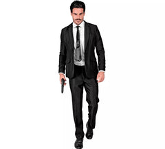 Fato de Mafioso Elegante Preto Masculino