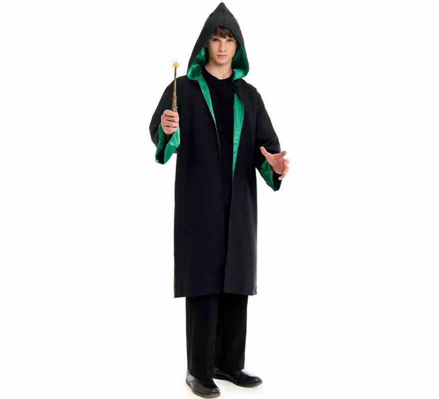 Translation missing: pt-PT.Disfraz de Mago Colegial verde para hombre