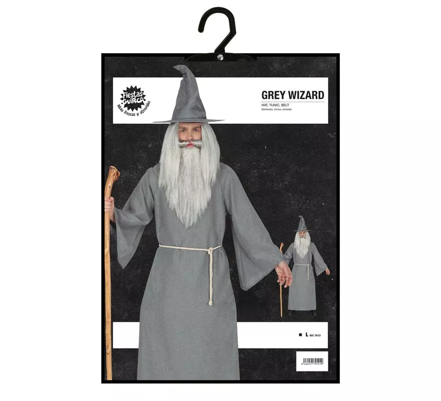 Translation missing: pt-PT.Disfraz de Mago gris para hombre