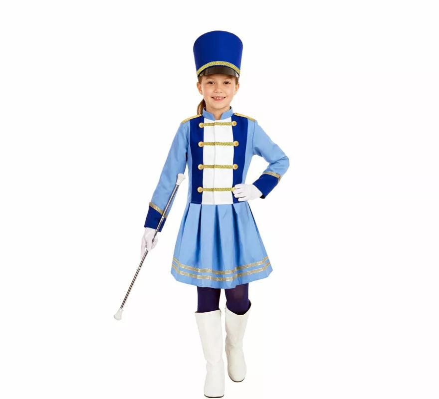 Translation missing: pt-PT.Disfraz de Majorette azul para niña