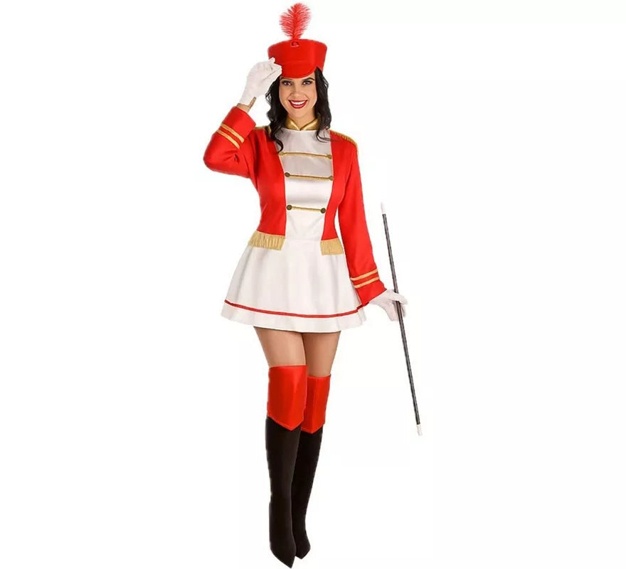 Translation missing: pt-PT.Disfraz de Majorette Roja para mujer