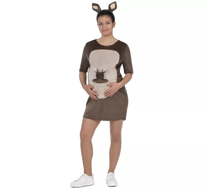 Translation missing: pt-PT.Disfraz de Mamá Canguro con orejas para mujer embarazada