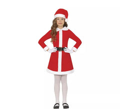 Fato de mãe natal com faixa preta para menina