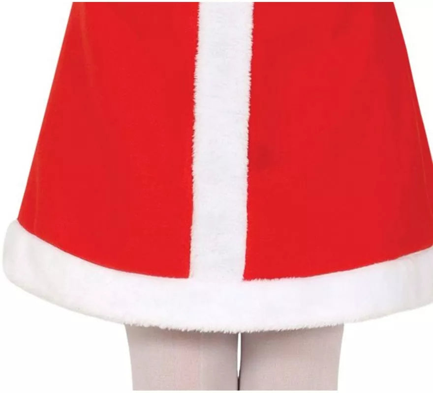 Translation missing: pt-PT.Disfraz de Mamá Noel con cinturón negro para niña