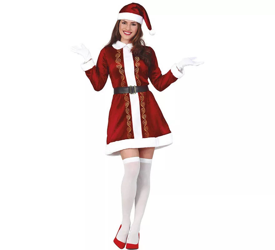 Translation missing: pt-PT.Disfraz de Mamá Noel con Vestido Corto para Mujer