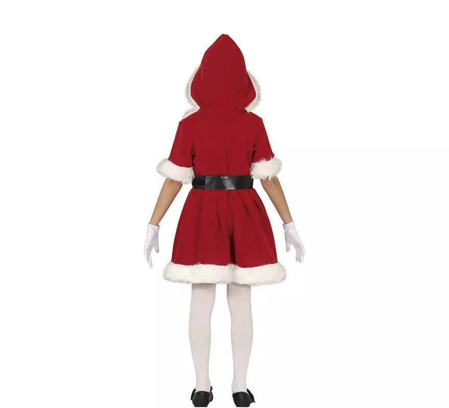 Translation missing: pt-PT.Disfraz de Mamá Noel en vestido con capucha para niña