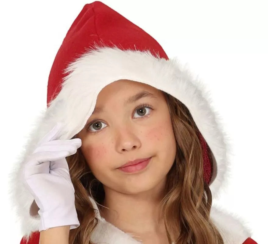 Translation missing: pt-PT.Disfraz de Mamá Noel en vestido con capucha para niña