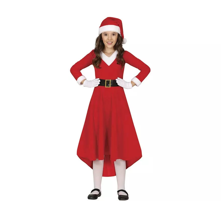 Translation missing: pt-PT.Disfraz de Mamá Noel en vestido largo para niña