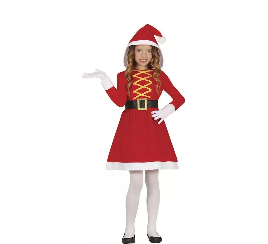 Translation missing: pt-PT.Disfraz de Mamá Noel encapuchada para niña