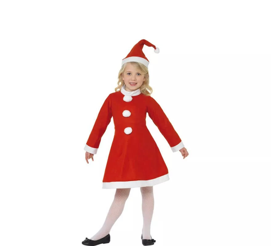 Translation missing: pt-PT.Disfraz de Mamá Noel Rojo para niña
