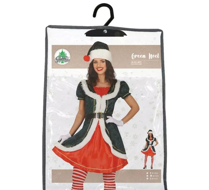 Translation missing: pt-PT.Disfraz de Mamá Noel verde con chaqueta para mujer