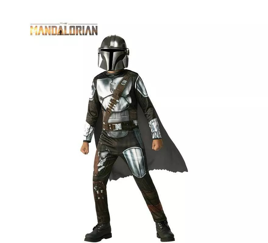 Translation missing: pt-PT.Disfraz de Mandalorian de Star Wars Clásico con capa para niño