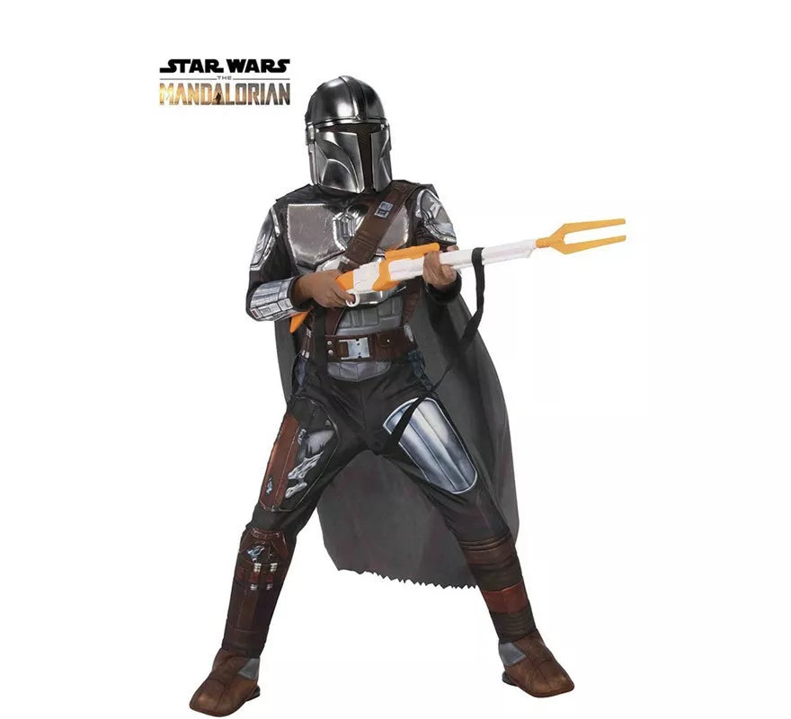 Translation missing: pt-PT.Disfraz de Mandalorian Silver Premium para niño