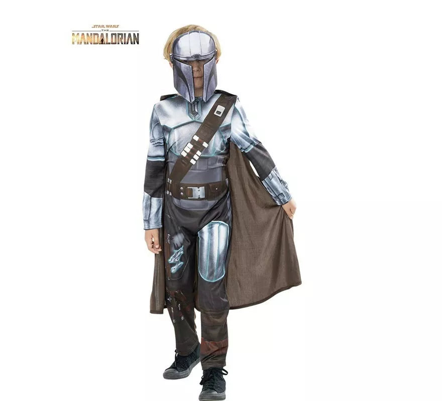 Translation missing: pt-PT.Disfraz de Mandalorian Star Wars Green Col en caja para niño