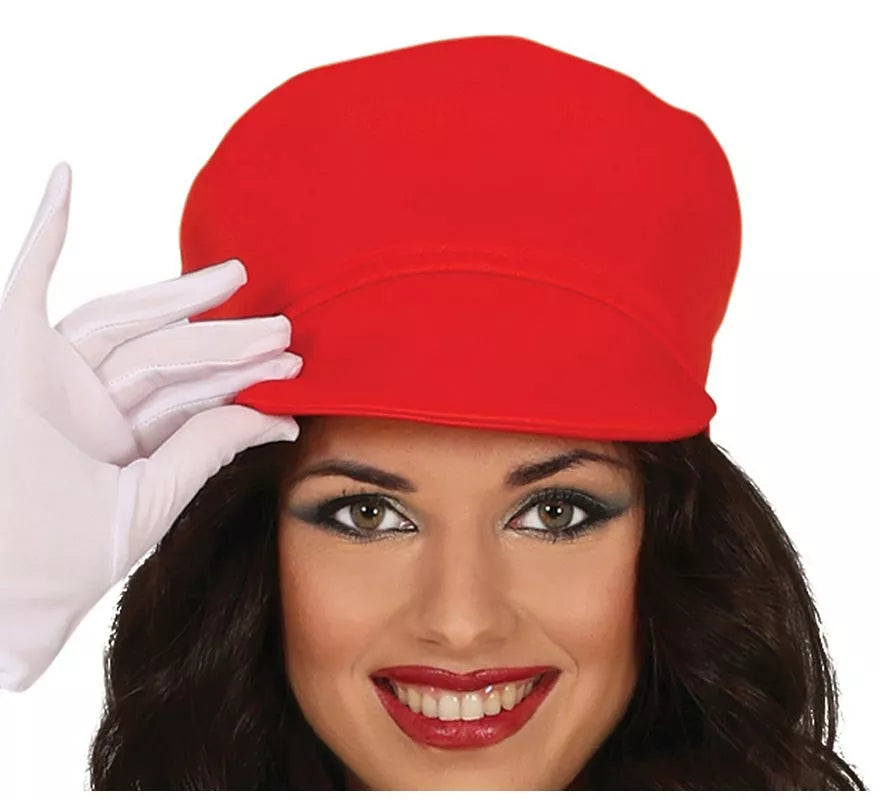 Translation missing: pt-PT.Disfraz de Maquinista roja de Tren para mujer