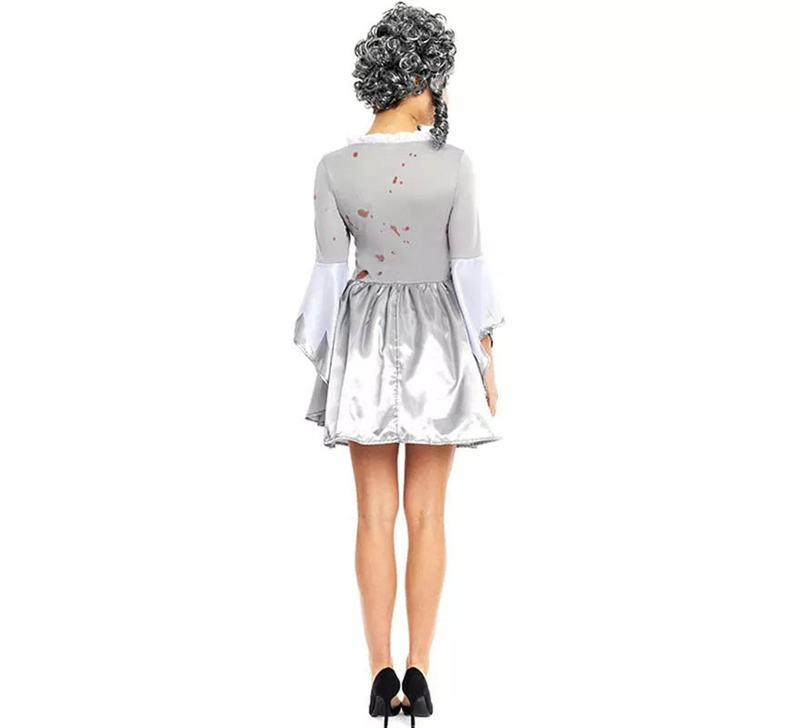 Translation missing: pt-PT.Disfraz de María Antonieta Zombie gris para mujer