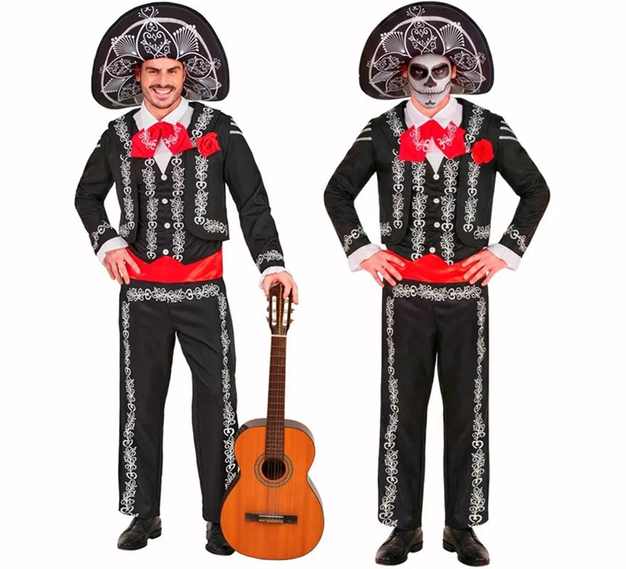 Translation missing: pt-PT.Disfraz de Mariachi Día de los Muertos para hombre