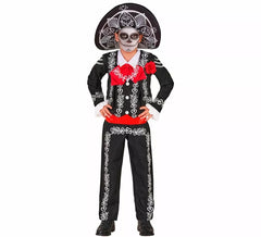 Fato de Mariachi do Dia dos Mortos para criança