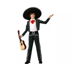 Fato de Mariachi preto com cinto para criança
